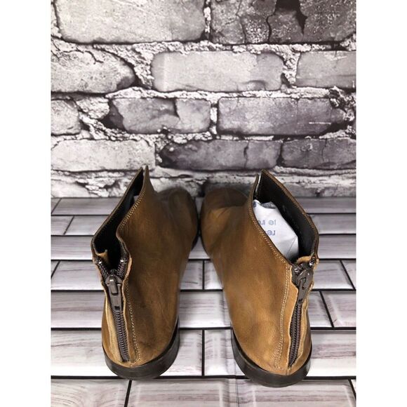 AGL Brown Leather Casual Back Zip Booties Ankle Boots Shoes Women Sz 36EU/6M US - Picture 9 of 16